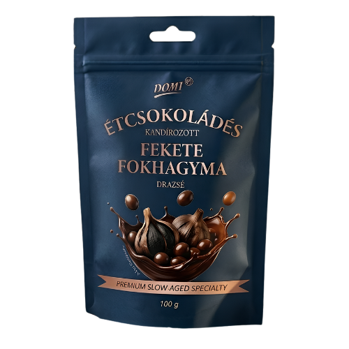 Domi Étcsokoládés Kandírozott Fekete Fokhagyma Drazsé (100 g)